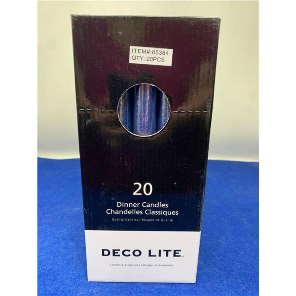 Deco Lite Dinner Candles (20pcs) Blue