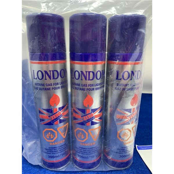 London Butane Gas for Lighters (3 x 300ml)