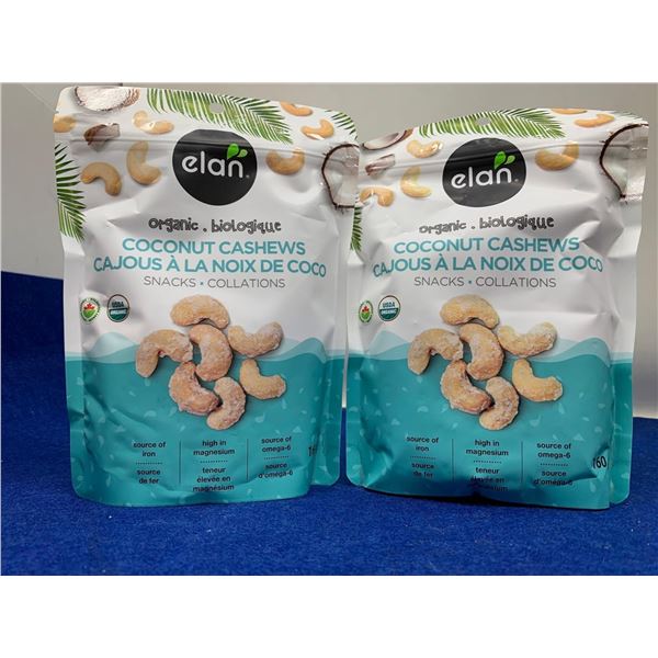 Elan Organic Coconut Cashews Snacks (2 x 160g)