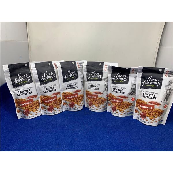 Three Farmers Barbecue Roasted Lentils (6 x 140g)