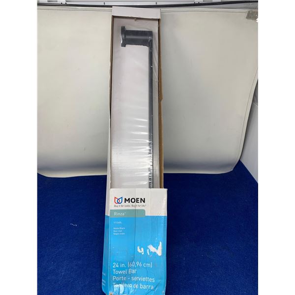 Moen Rinza Matte Black Towel Bar (24in)
