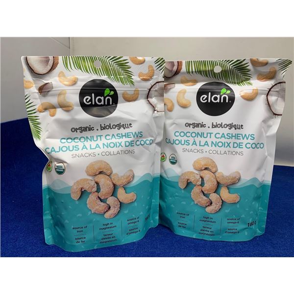 Elan Organic Coconut Cashews (2 x 160g)
