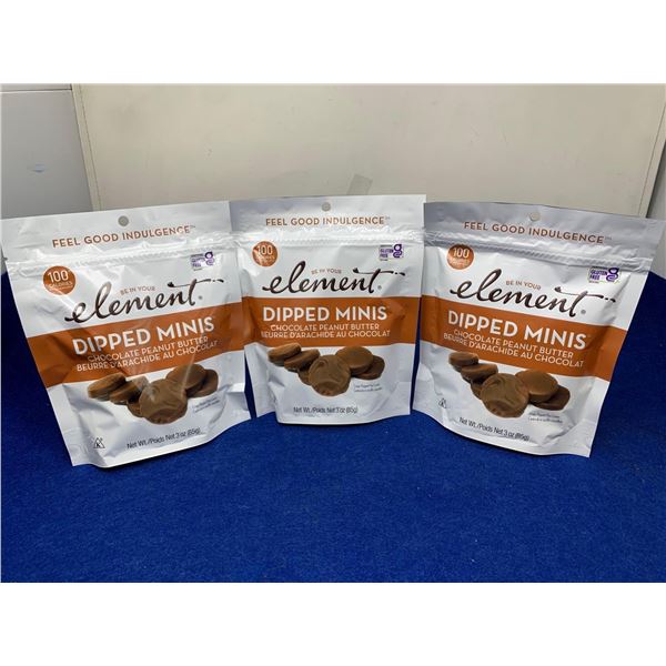 Element Dipped Minis Chocolate Peanut Butter Candy (3 x 85g)