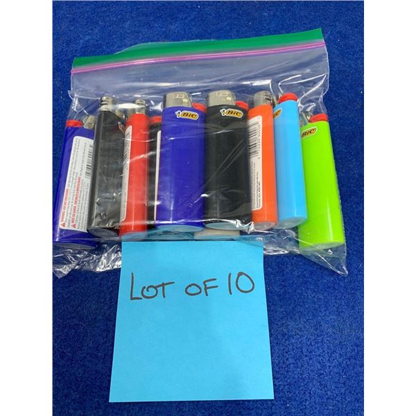 Lot of 10 BiC Lighters