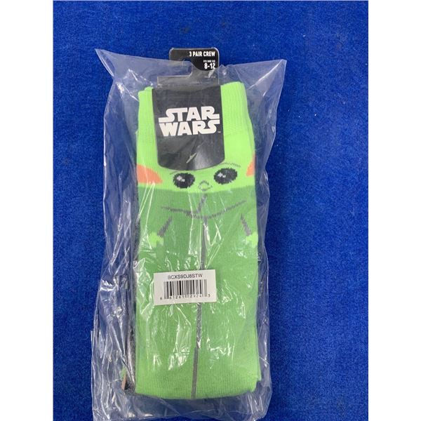 Star Wars (3pair) Crew Socks (size 8-12)