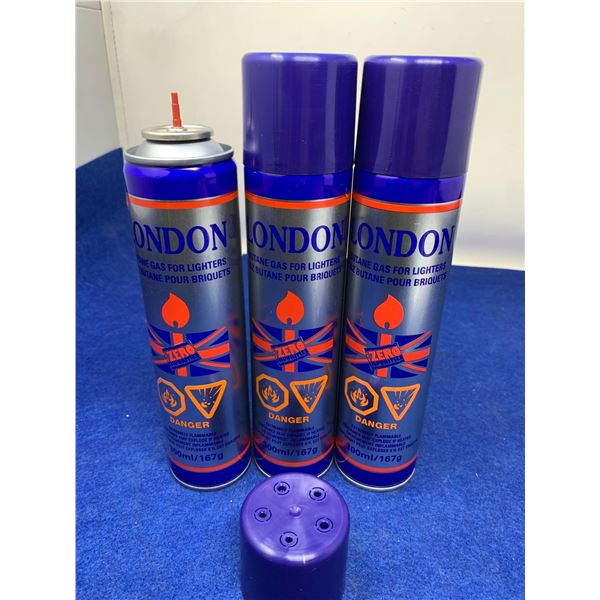 London Butane Gas for Lighters (3 x 300ml)