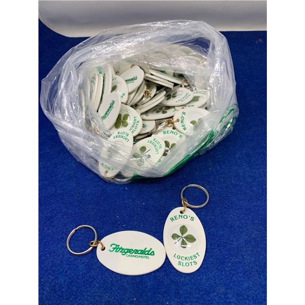 Lot of 96 Fitzgeralds Casino/Hotel Luck 4 Leaf Clover Keychains