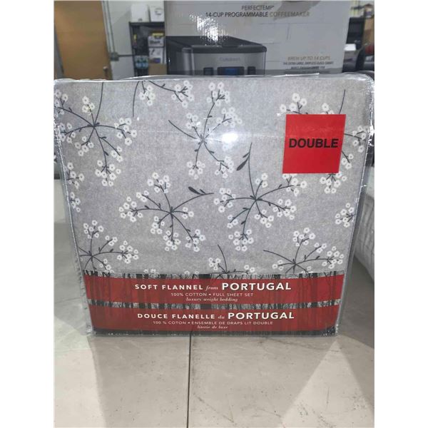 Portugal Soft Flannel 100% Cotton Double Sheet Set