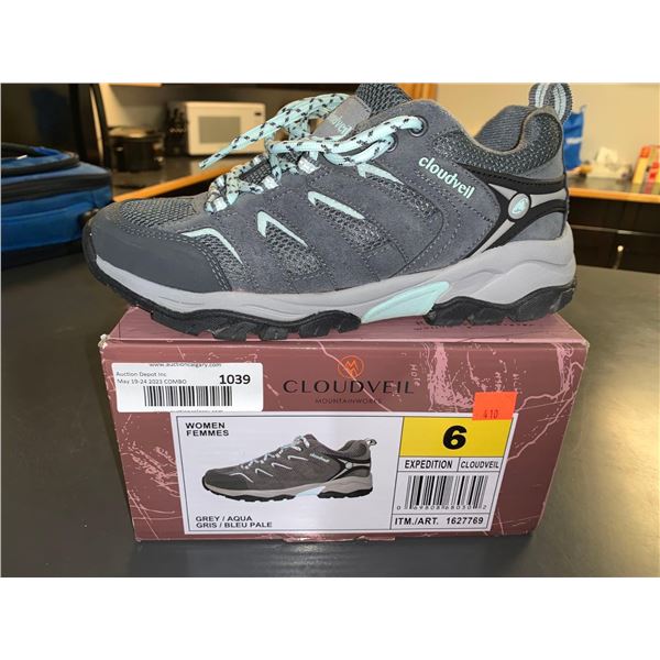Cloudveil Women's Grey/Aqua Expedition Size 6