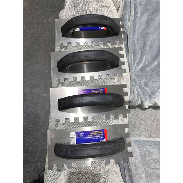 Capital 1/2"x1/2"x1/2" Square Notched Trowel Lot of 4