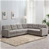 Image 1 : NEW Floor Model Annadale Contemporary 2-piece Fabric Sectional, Grey 115"x88"