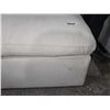 Image 2 : Cream Colored Cloth Oversized Accent Ottoman 40" x 40"