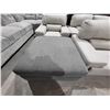 Image 3 : Benchcraft Charcoal Grey Cloth Oversized Accent Ottoman 3' x3'