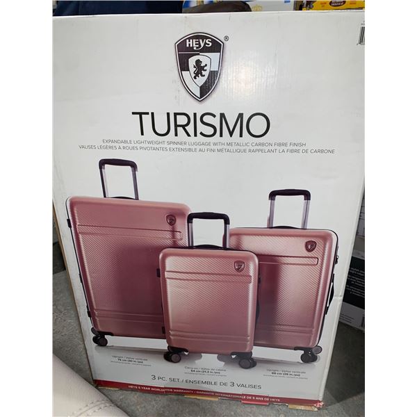 Heys Turismo Expandable Lightweight Spinner Luggage 3pc Set