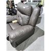Image 2 : New Floor Model Leather Power Recliner with USB Charging Port Brown
