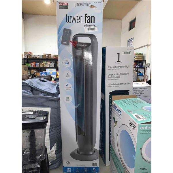 Seville Classics Ultra Slimline Tower Fan w/ Remote & Touch Control