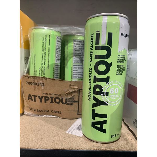 Atypique Sparkling Flavored Mojito Style Beverage Non-Alcoholic 12x355ml