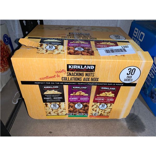 Kirkland Snacking Nuts 3 Favor Pack - 30 bag - 1.36 Kg