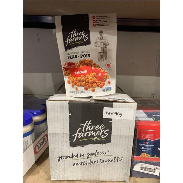 Three Farmers "Ketchup" Roasted Peas 12x90g