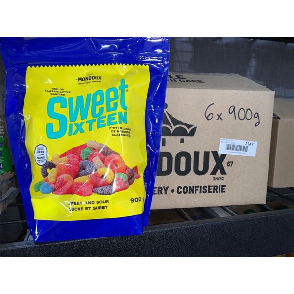 Mondoux Sweet Sixteen Sweet & amp; Sour Gummy Candy 6x900g