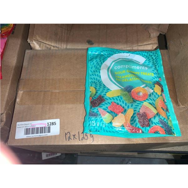 Compliments Sour Gummy Treats Candy 12 x 125g