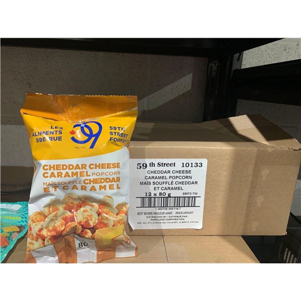 59Th Street Cheddar Cheese Caramel Popcorn 12 x 80g