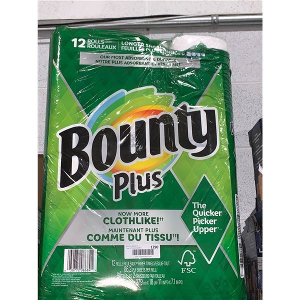 Bounty Plus 12 Roll Paper Towels