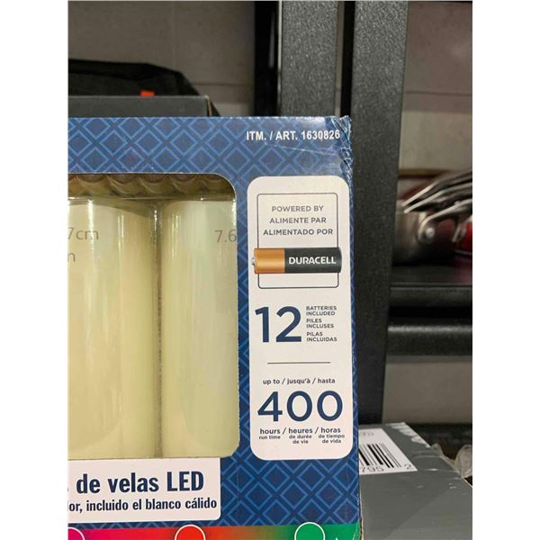 Glow Wick 6 Pack Battery Operated Color Changing Flameless Pillar Candles with Remote