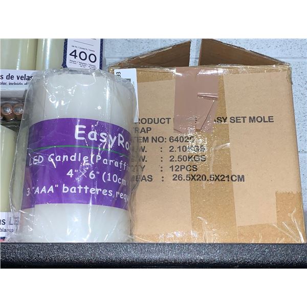 Lot of 12 Easy Rock Flameless Battery Powered Pillar Candle