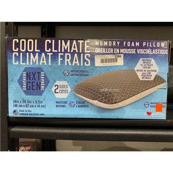 Cool Climate Memory Foam Pillow - Standard Queen