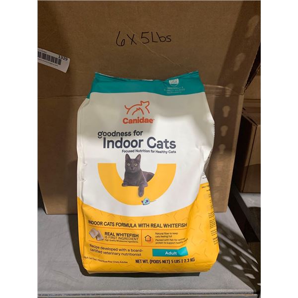 Canidae Indoor Cats White Fish Adult Cat Food 6 x 5 LB Bags