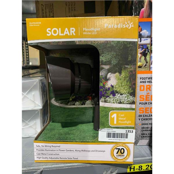 Paradise Cast Metal Solar  LED Floodlight