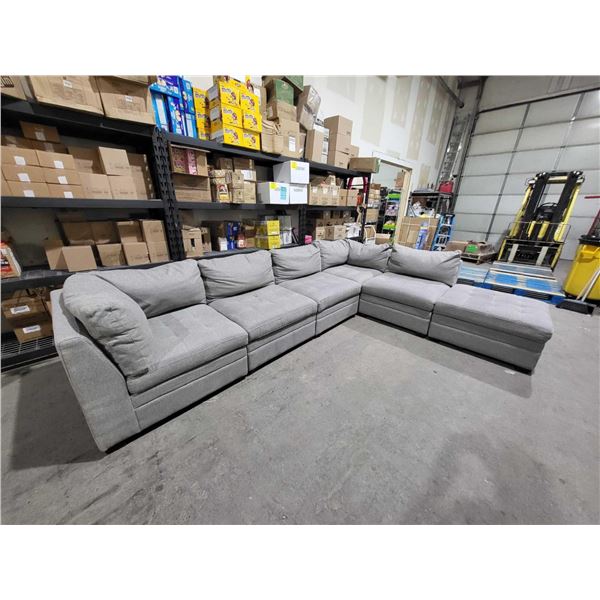 Modular Grey Sectional Sofa Suite as pictured