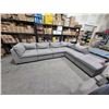 Image 2 : Modular Grey Sectional Sofa Suite as pictured