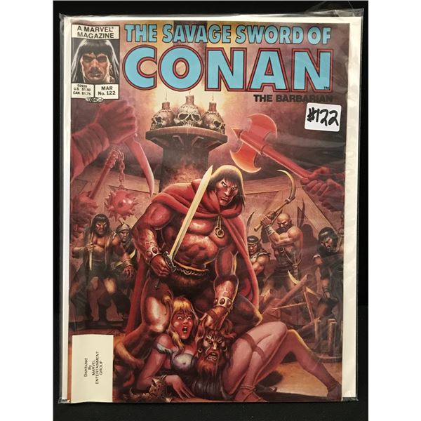 MARVEL COMICS NO.122 THE SAVAGE SWORD OF CONAN THE BARBARIAN