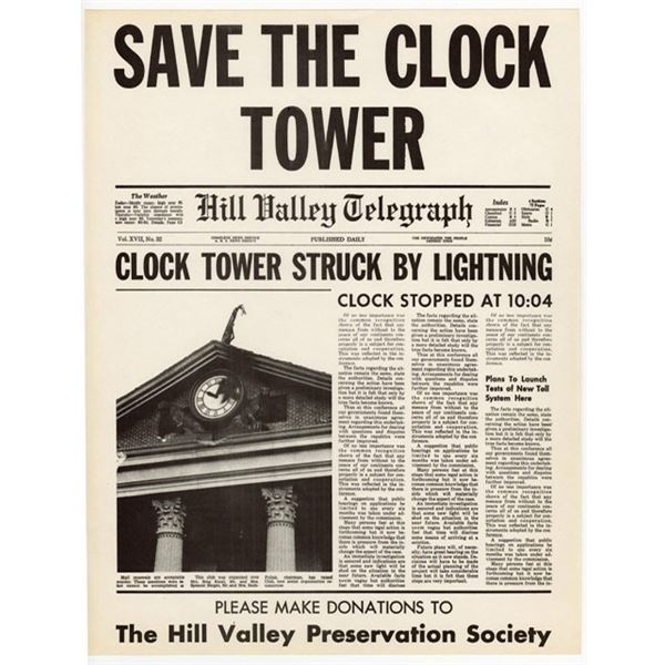 “Save The Clock Tower” From “Back To The Future”