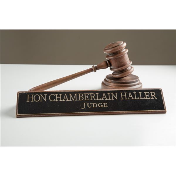 Judge’s Gavel And Nameplate From “My Cousin Vinny”