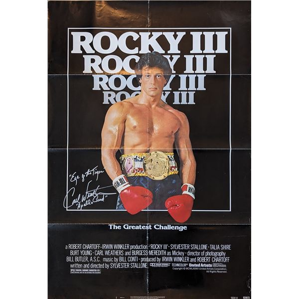 Signed Rocky 3 Original Film Poster