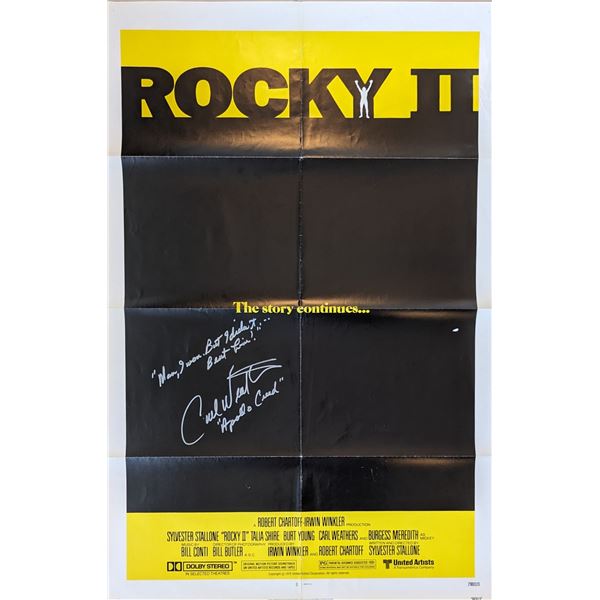Signed “Rocky II” Original Advance Release “The Story Continues” Film Poster
