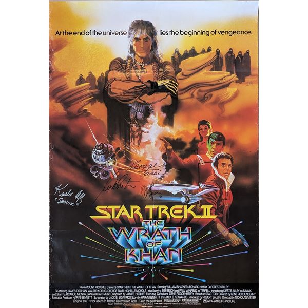 Signed Wrath Of Khan Original Film Poster