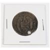 Image 2 : #62 1932 PANAMA BALBOA SILVER COIN HOLE WORN