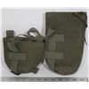 Image 1 : #159 LOT OF 2 GREEN MILITARY POUCHES EQUIPMENT