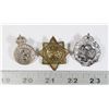 Image 1 : #238 LOT OF 3 FOREIGN CAP BADGES LATE 20TH CENTURY
