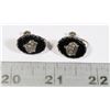 Image 1 : #257 PAIR OF KINGS CROWN LADIES EARRINGS VINTAGE