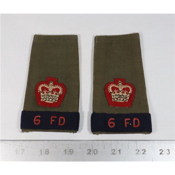 #328 PAIR CANADIAN COLD WAR ERA SHOULDER