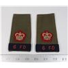 Image 1 : #328 PAIR CANADIAN COLD WAR ERA SHOULDER
