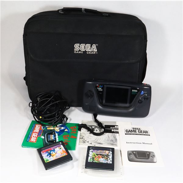 #561 SEGA GAMEGEAR CASE W/ SYSTEM SONIC THE