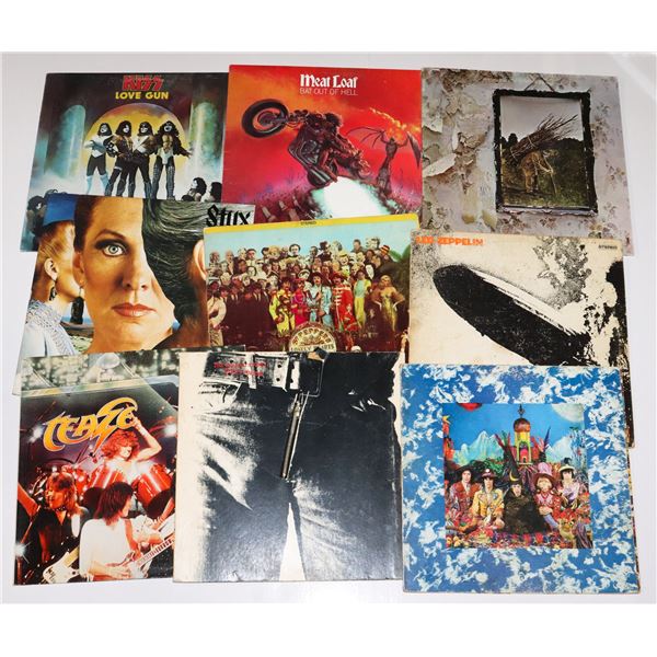 #854 LOT OF 10 VINYL RECORD COVER ONLY INCLUDING