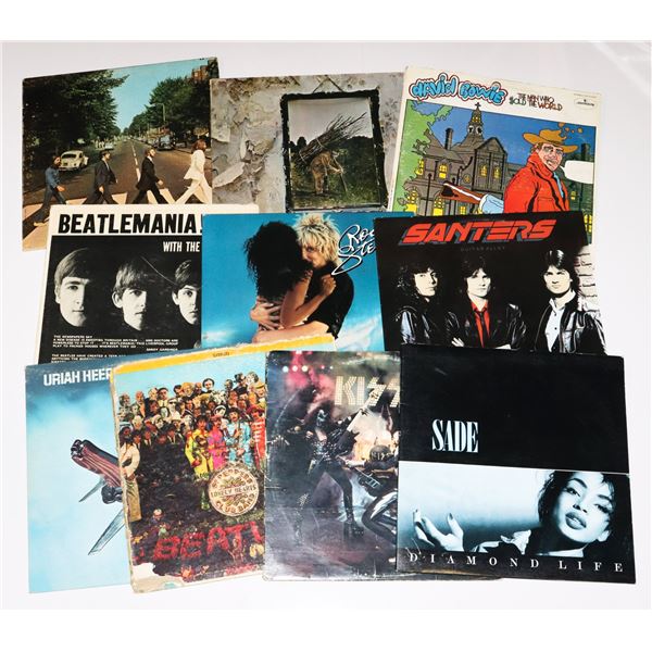 #855 LOT OF 10 VINYL RECORD COVER ONLY INCLUDING