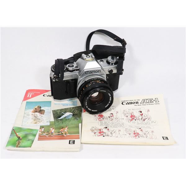 #858 VINTAGE CAMERA CANON AE-1 SLR FILM 35MM